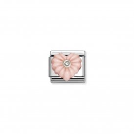 Nomination Composable Pink Heart With CZ Link Charm 330512/27