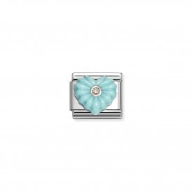 Nomination Composable Blue Heart With CZ Link Charm 330512/26