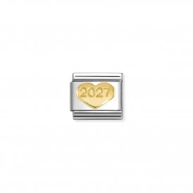 Nomination Composable Golden 2027 Heart Link Charm 030149/70
