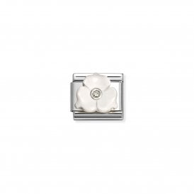 Nomination Composable White Petals With CZ Link Charm 330512/24