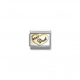 Nomination Composable Best Dad Heart Link Charm 030285/94