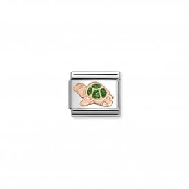 Nomination Composable Rose Glitter Turtle Link Charm 430205/35