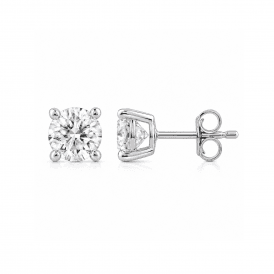 White Gold Lab Grown Diamond Stud Earrings